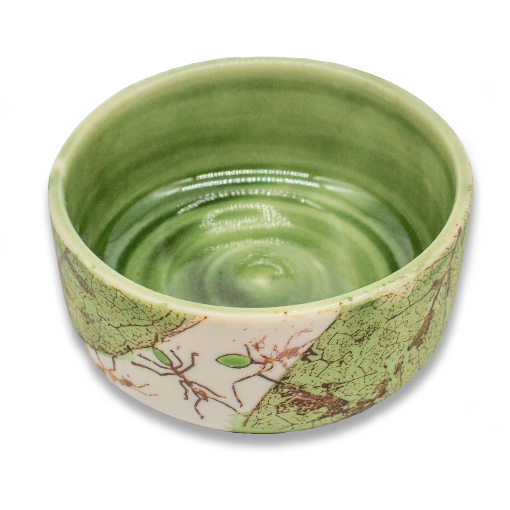 Mollie Bosworth, Green Ant Dish with Glazed Interior | Porcelain