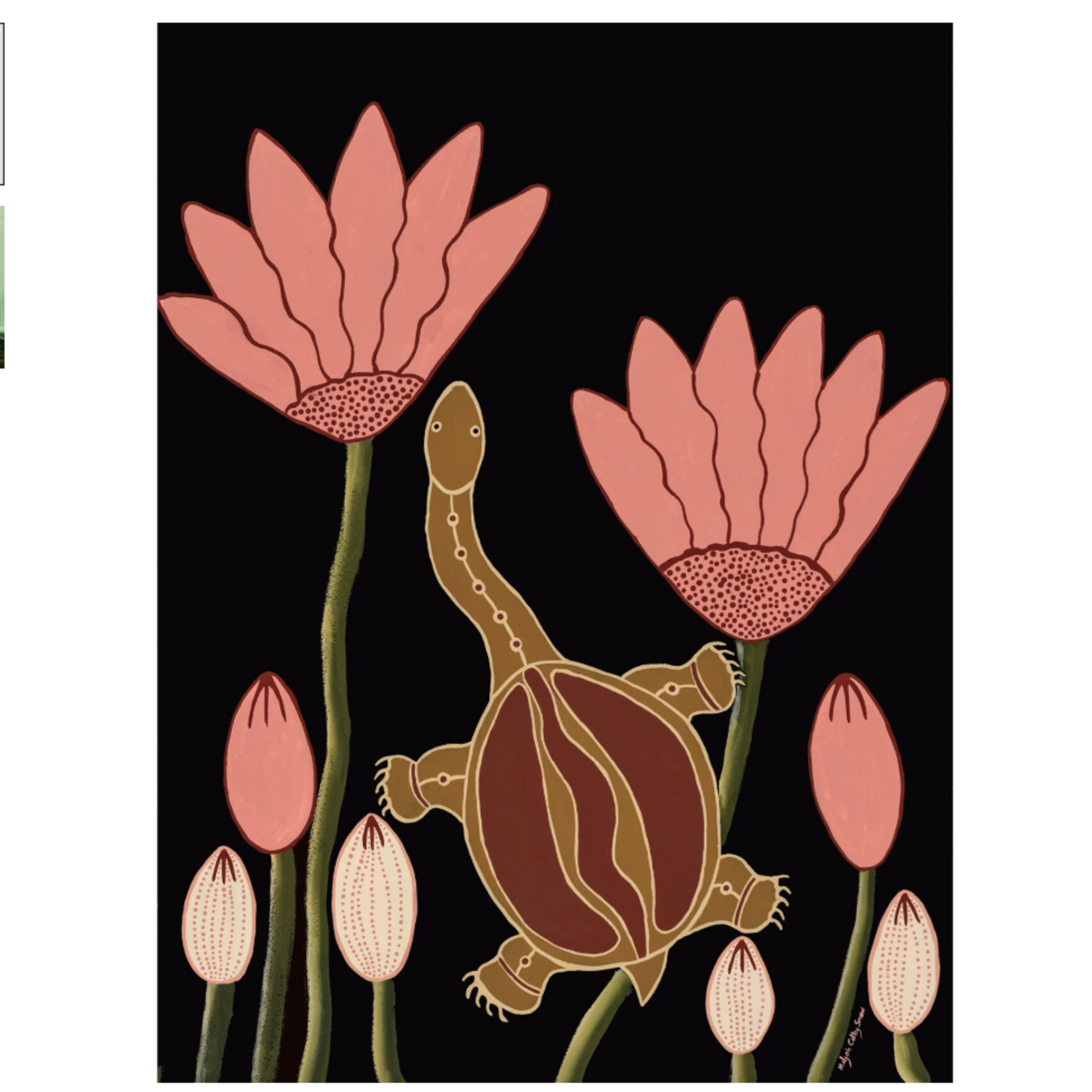 Maljah Cathy Snow, Long Neck Turtle 2020 | Open Edition Print