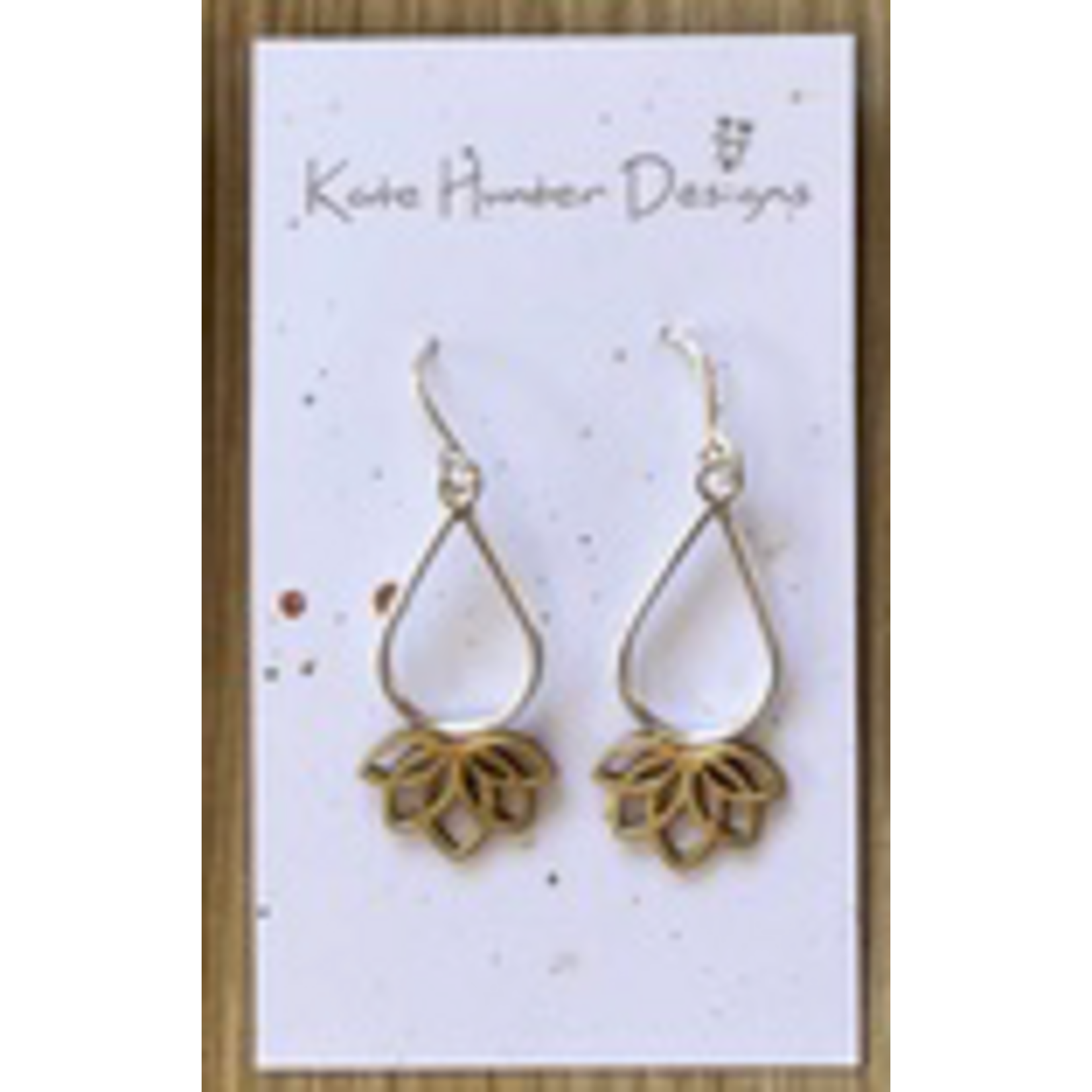 Handmade silver and brass earrings by Kate Hunter Designs