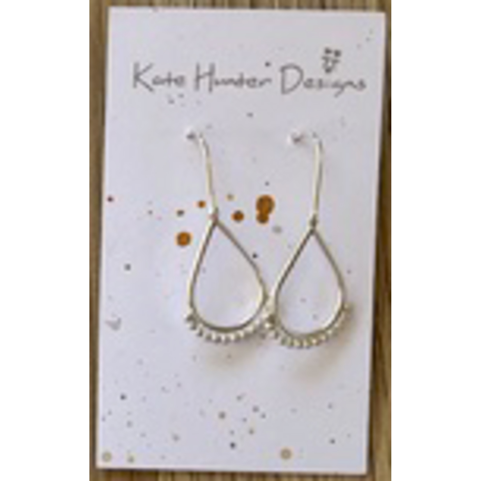 Handmade silver and gold earrings by Kate Hunter Designs