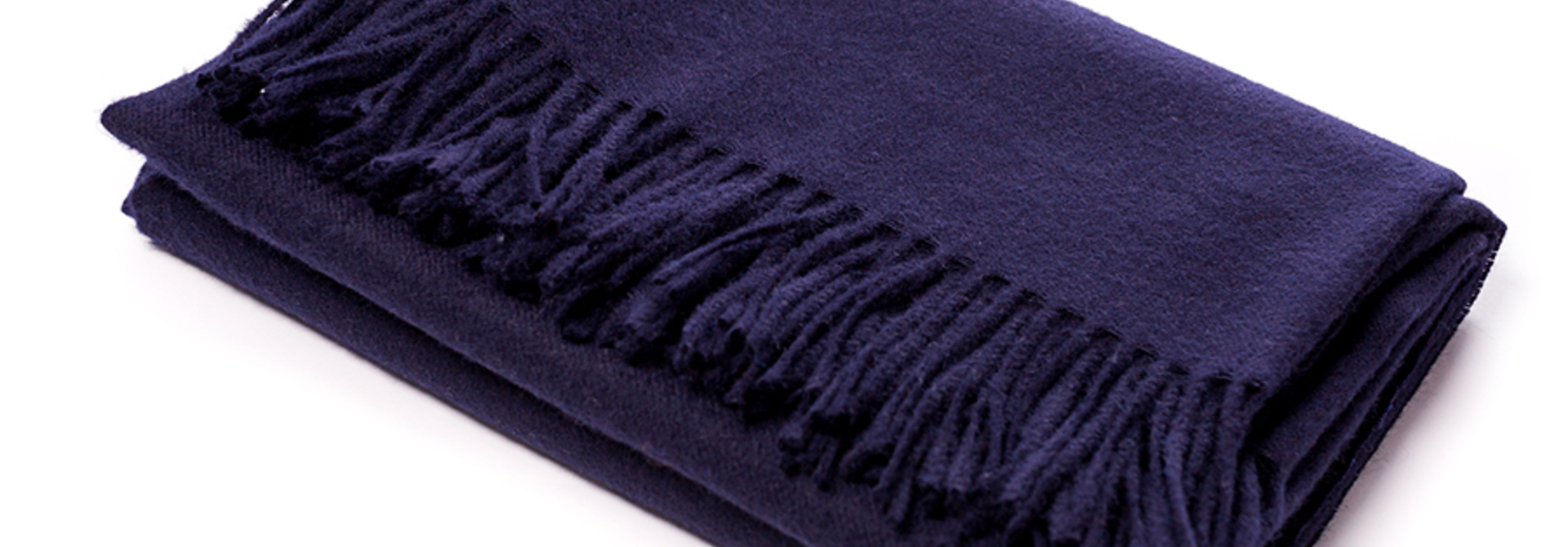 ALICIA ADAMS NAVY CLASSIC THROW