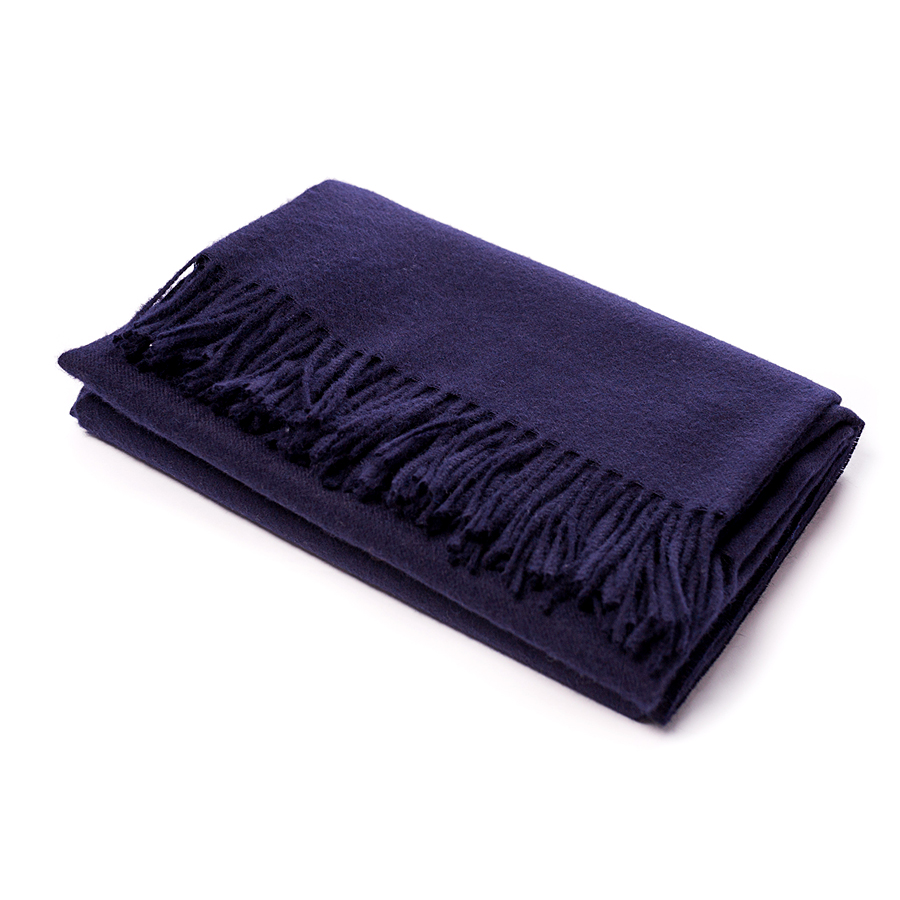 ALICIA ADAMS ALICIA ADAMS NAVY CLASSIC THROW LONGORIA COLLECTION