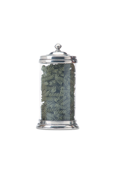 MATCH PEWTER GLASS CANISTER LARGE