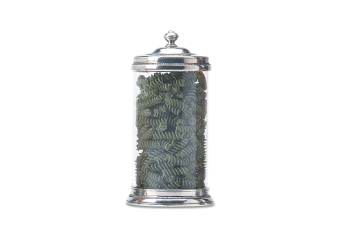 MATCH MATCH PEWTER GLASS CANISTER LARGE