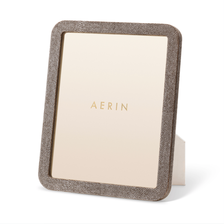 AERIN AERIN MODERN SHAGREEN FRAME CHOCOLATE 8X10