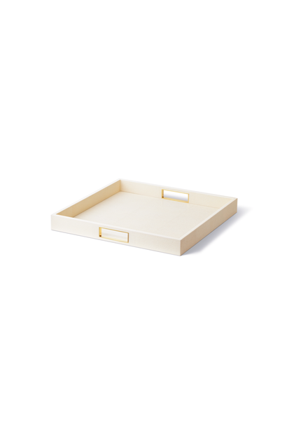 AERIN RENATA MEDIUM TRAY CREAM SHAGREEN