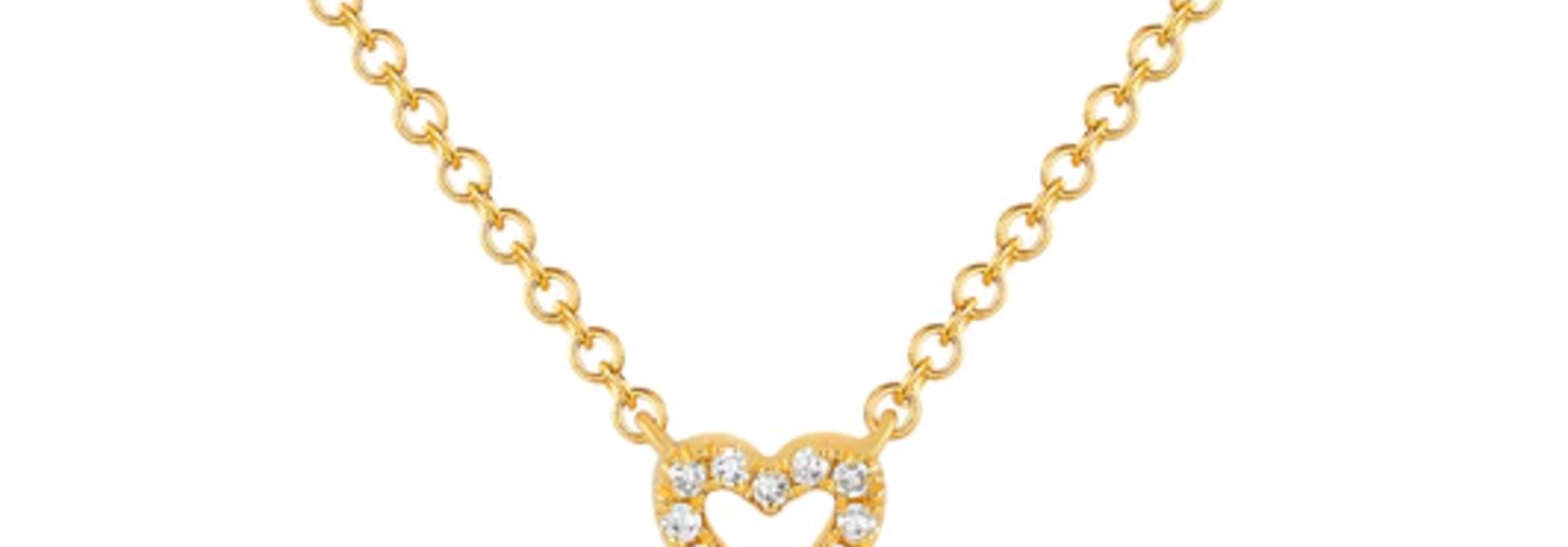DIAMOND OPEN HEART NECKLACE EF COLLECTION