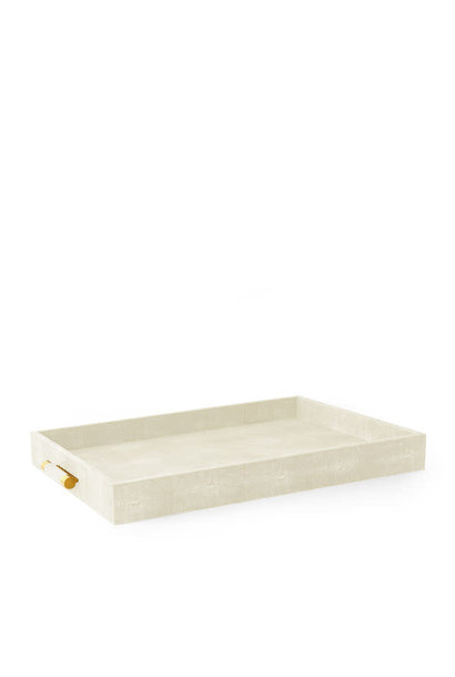 CREAM SHAGREEN BUTLER TRAY