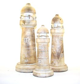 Timber carved Light Houses
