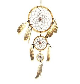 Dream Catcher 3 tier web centre with painted feathers