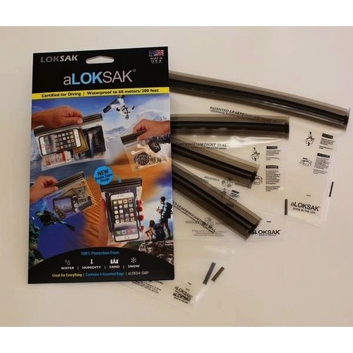 ALOKSAK Aloksak Waterproof Bag Multi Packs Size Smp-1each Of 5x4 4x7 6x6 9x6 (4 Total) ALOKSAK Aloksak Waterproof Bag Multi Packs Size Smp-1each Of 5x4 4x7 6x6 9x6 (4 Total)