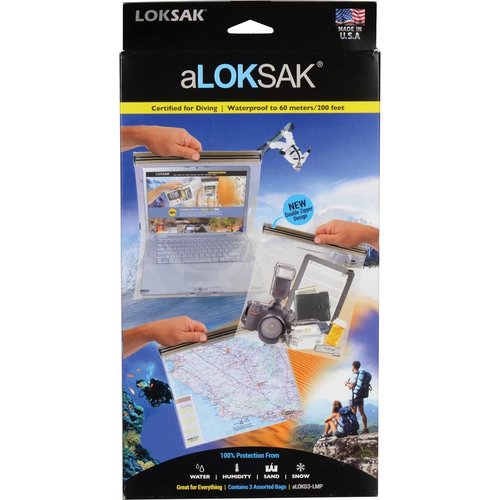 ALOKSAK Aloksak Waterproof Bag Multi Packs Size Lmp-1each Of 12x12 13x11 16x24 (3 Total) ALOKSAK Aloksak Waterproof Bag Multi Packs Size Lmp-1each Of 12x12 13x11 16x24 (3 Total)