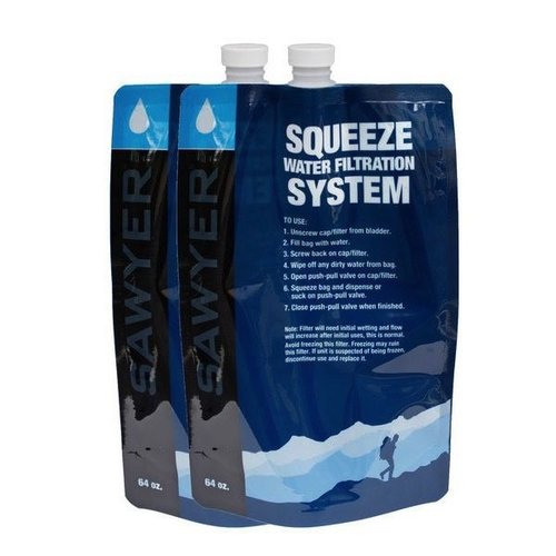 SAWYER SAWYER® 2L 64OZ SQUEEZABLE POUCH-SET OF 2 SAWYER SAWYER® 2L 64OZ SQUEEZABLE POUCH-SET OF 2