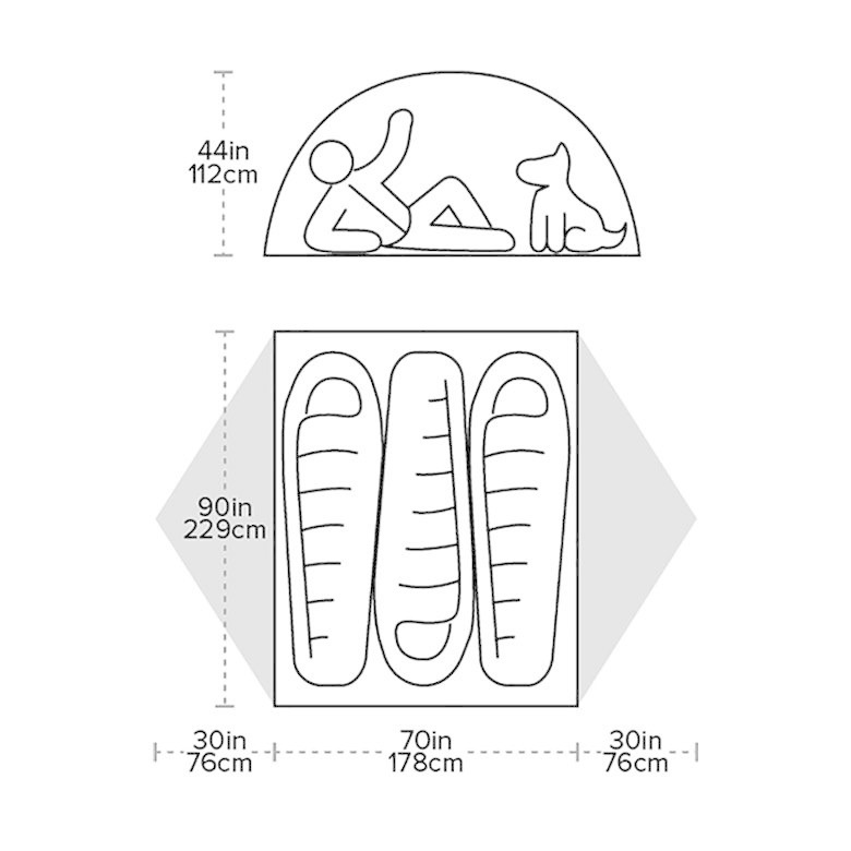 BIG AGNES BLACKTAIL 3 PERSON 