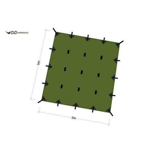 DD HAMMOCKS DD Hammocks Dd Tarp 5m X 5m, Green, DD HAMMOCKS DD Hammocks Dd Tarp 5m X 5m, Green,