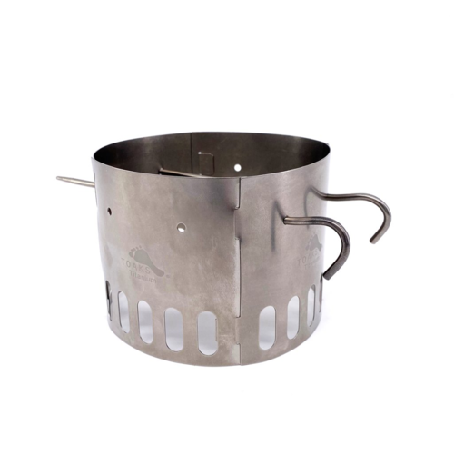 TOAKS Toaks Titanium Alcohol Stove Dual Stand And Windscreen TOAKS Toaks Titanium Alcohol Stove Dual Stand And Windscreen