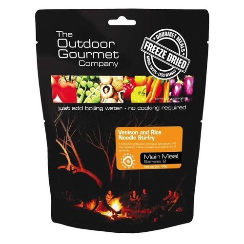 BACKCOUNTRY OUTDOOR GOURMET VENISON AND RICE NOODLE STIRFRY (DOUBLE SERVE) BACKCOUNTRY OUTDOOR GOURMET VENISON AND RICE NOODLE STIRFRY (DOUBLE SERVE)