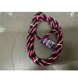 Cow Halter - Cow Poly Rope Halter  - Pink & Black  - 35-7901-pk/bk