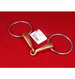 SS Loose Ring Snaffle Bit - 5' Solid Copper Mouth with 3" Rings 5564