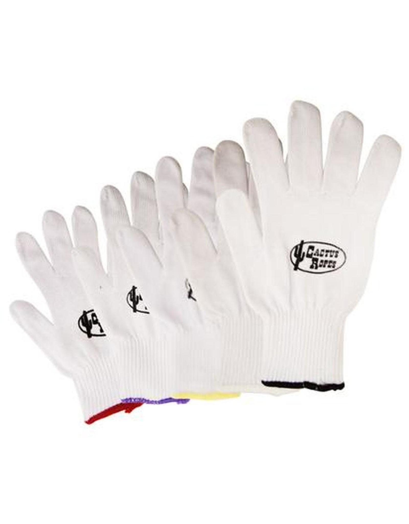 Cactus Ropes White Cotton Gloves Cactus - X-Small - (Red)