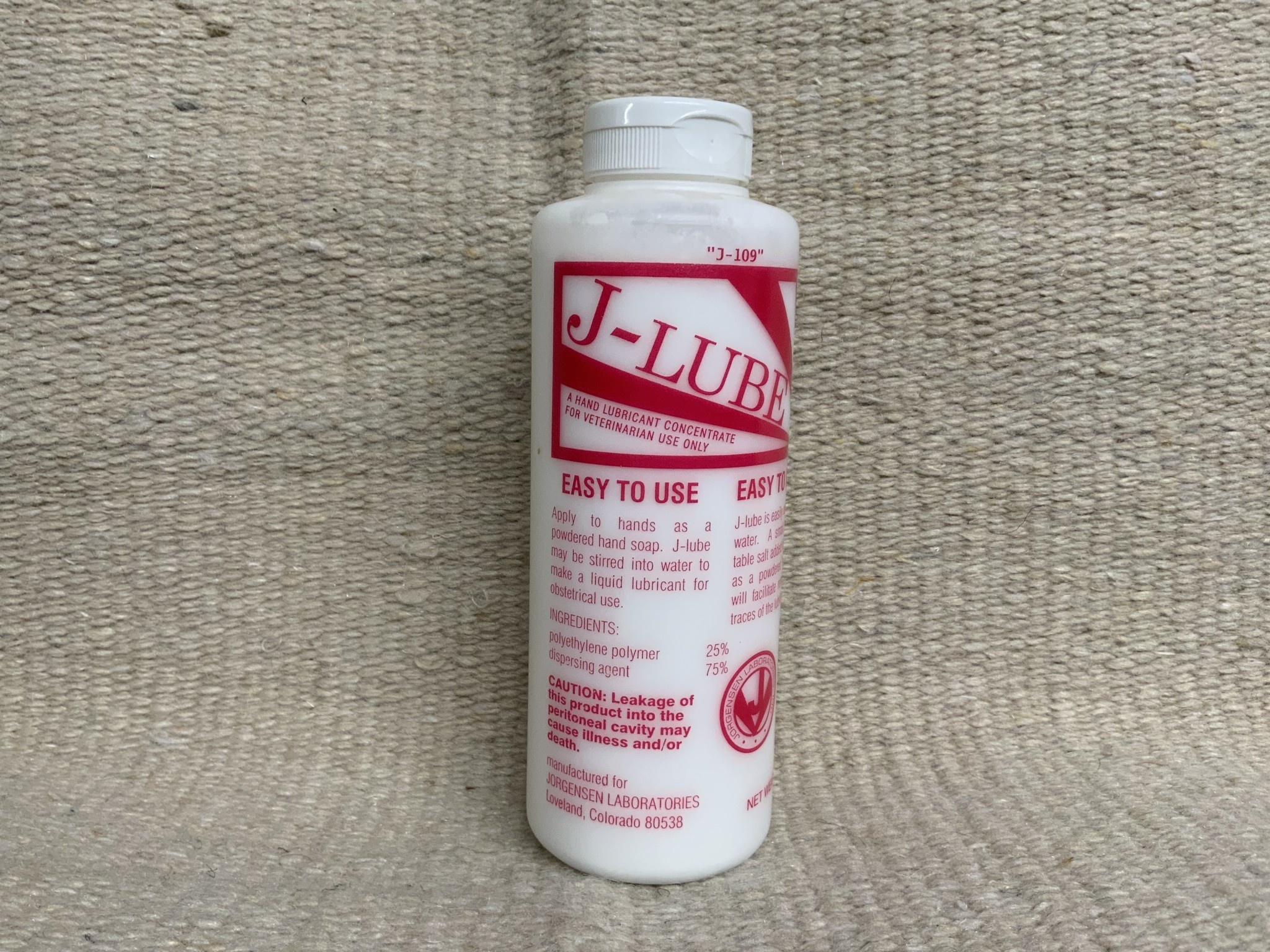 J-Lube (Hand lubricant for veterinary use only) 284g 100-041 - Medicine Hat  Feeding Company Livestock Supply Store