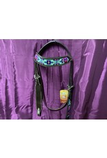 Beaded Sugar Skull Brow Headstall - Pink 45-7045-11-0