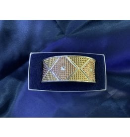 Montana Silversmith Bracelet - Wide Diamond Cuff #BC2601TRI - Montana Silversmiths