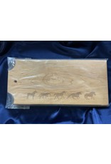 Wood Cutting board horses running