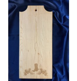 Wooden Cutting Board Western Boot