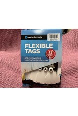 Leader TAG* LEADER 2 PC LARGE TAGS 25's - White 2PL8- 58.20 (w) x 72.50 (h) x 12.80 (d) mm