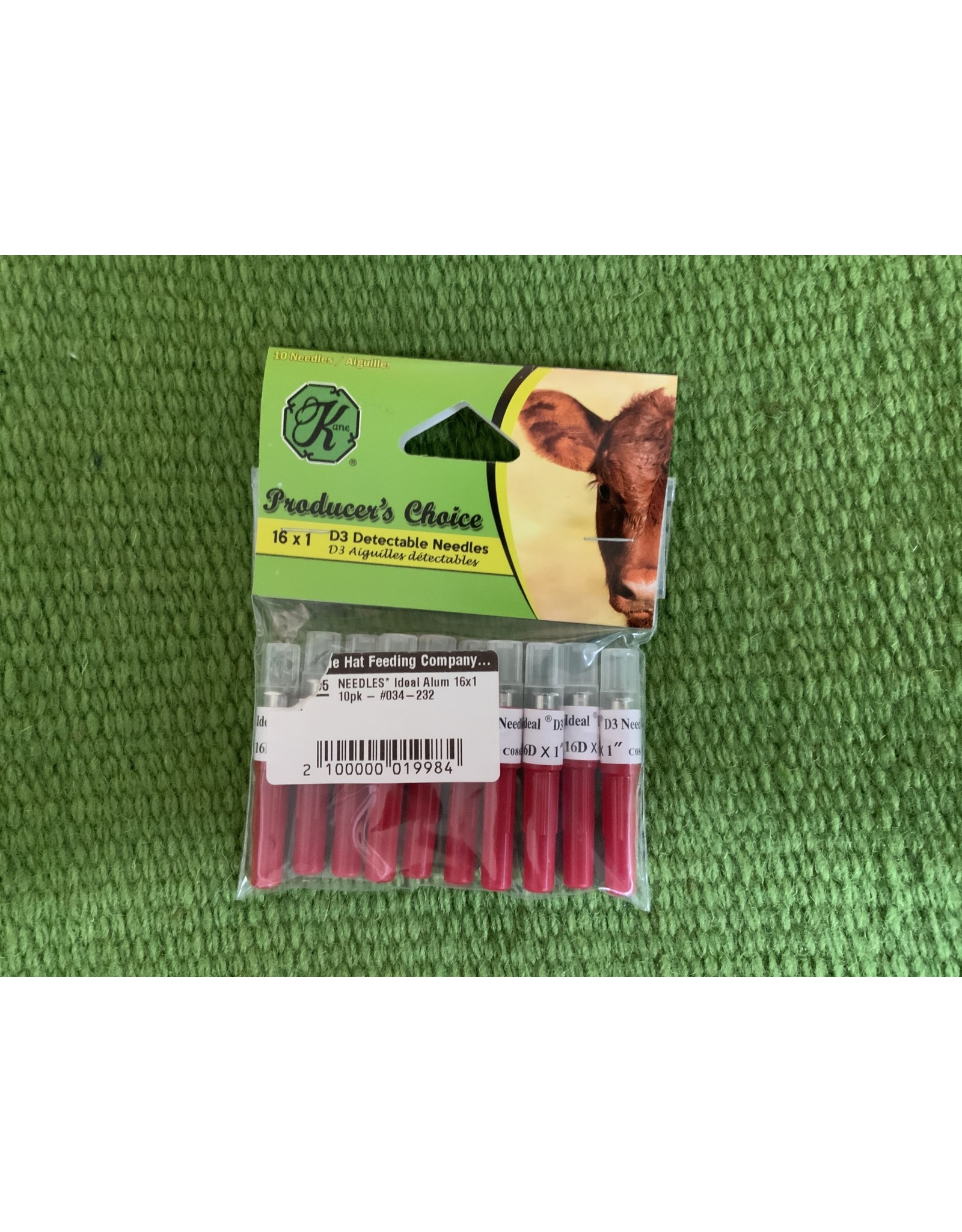 NEEDLES* Ideal D3 Alum 16x1 10pk - 034-232    -  Detectible