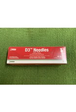 BOX NEEDLES* Ideal D3 Needle 20 X 1" 100 box DETECTABLE  - 034-229   -