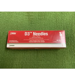 BOX NEEDLES* Ideal D3 Needle 20 X 1" 100 box DETECTABLE  - 034-229   -