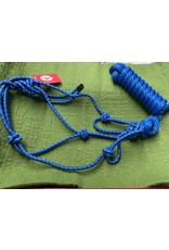 Yearling Rope Halter w/Lead Blue/White 292989-13