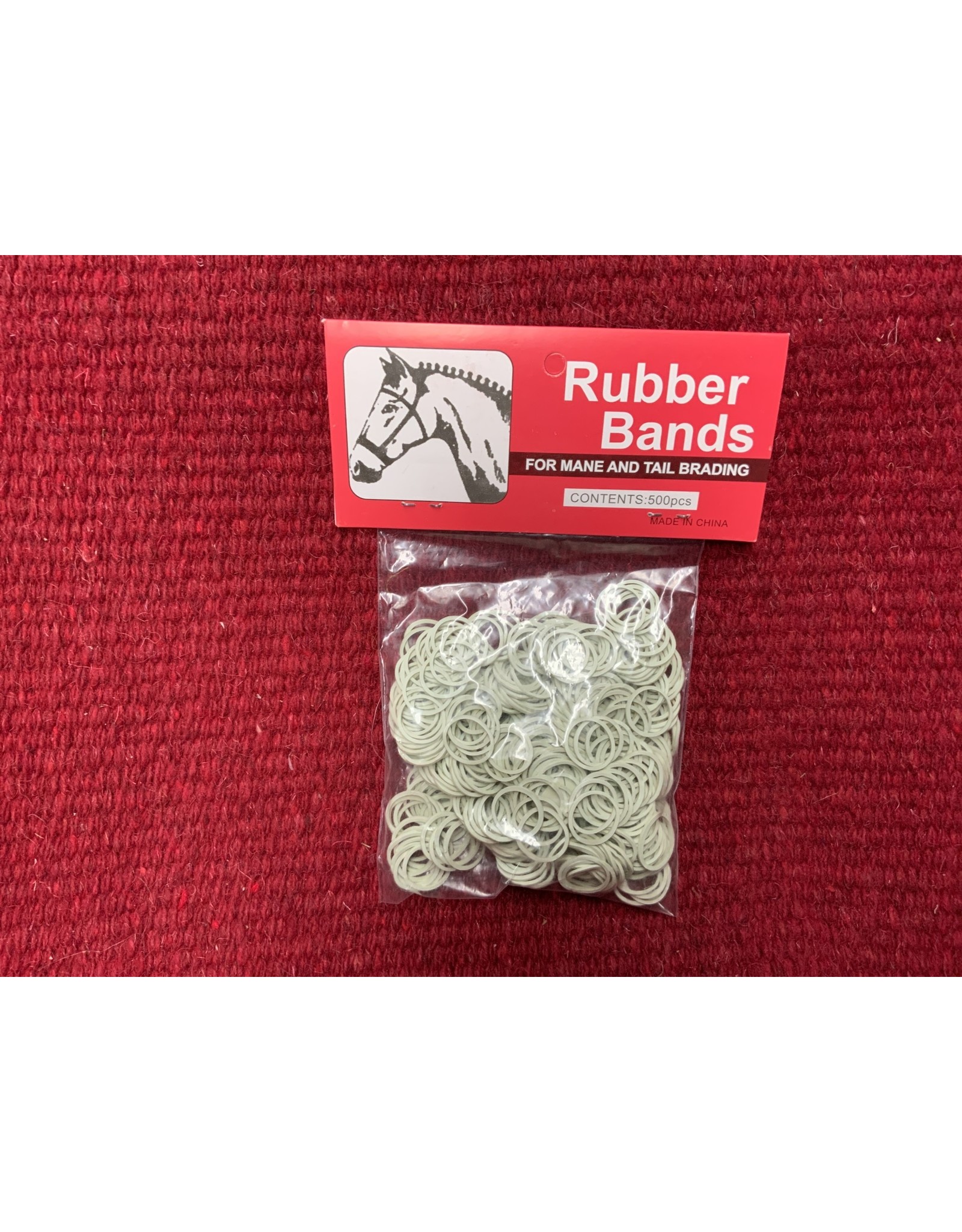 Braiding Rubber Bands - White  #100-635