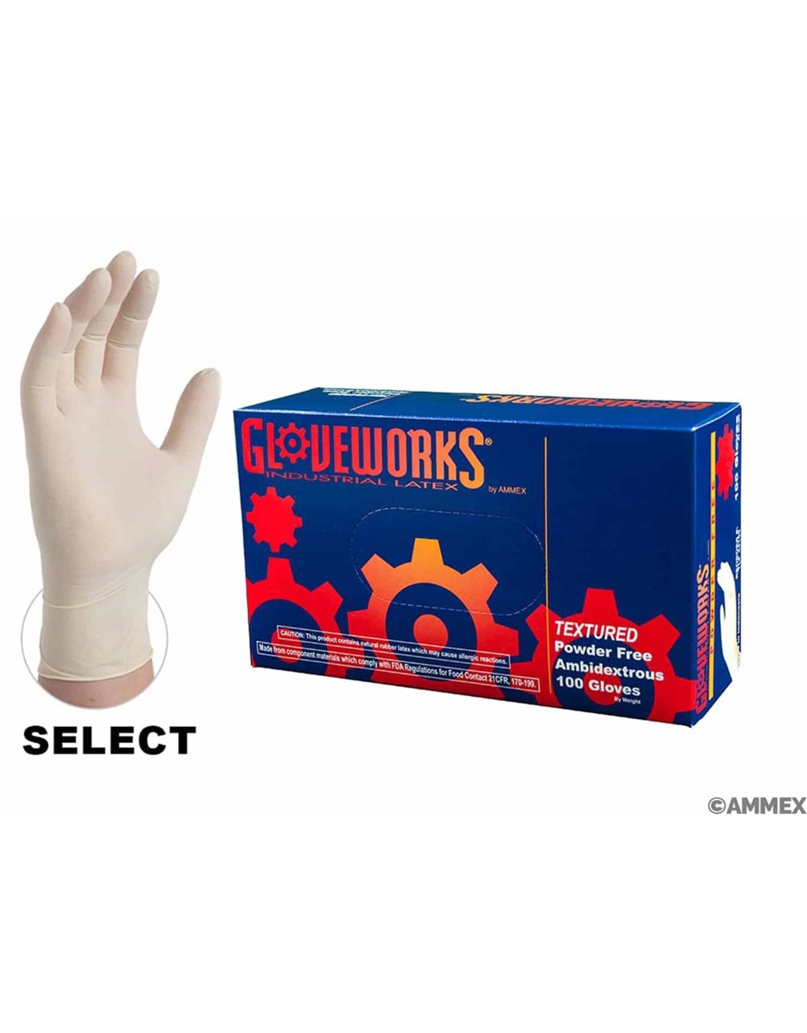 Latex Gloves - Large  (Gloveworks) 971-018
