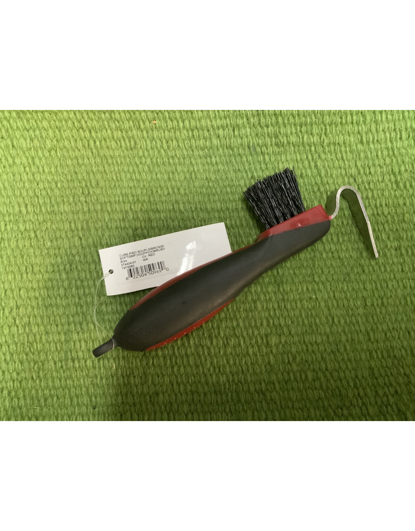 Softgrip Hoofpick/Brush - Red #374424-01