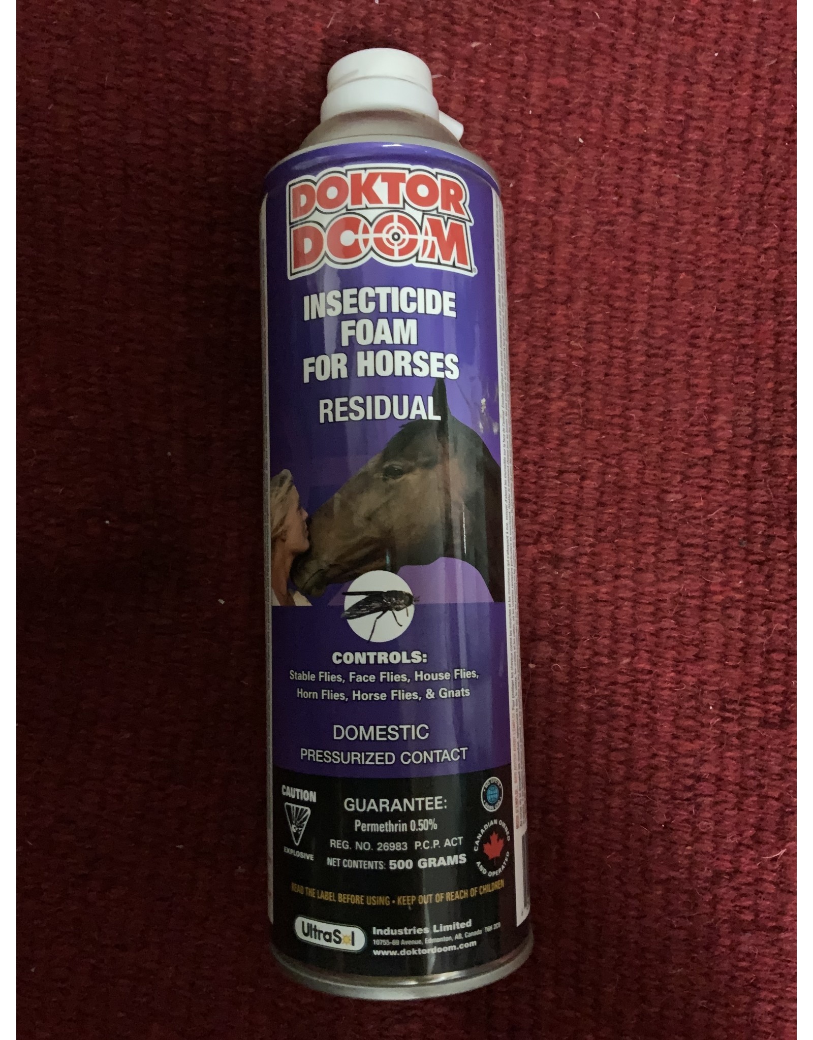 DR. DOOM INSECTICIDE FOAM SPRAY  FOR HORSES 500GR