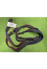 Braided Poly Knotted Roping Reins - Burgundy/Navy - #212742-74
