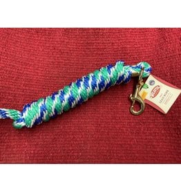 Lead Rope w/ Solid Brass Snap 8' - Blue/White/Green 35-2155-Q12