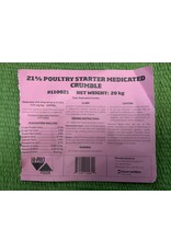 POULTRY - 21% MEDICATED CHICK STARTER 20KG - 12486755 *Back Ordered Sep25