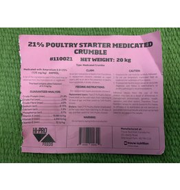 POULTRY - 21% MEDICATED CHICK STARTER 20KG - 12486755 *Back Ordered Sep25
