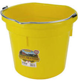 Pail 8qt Plastic Flat Back Bucket - Yellow - 115-488