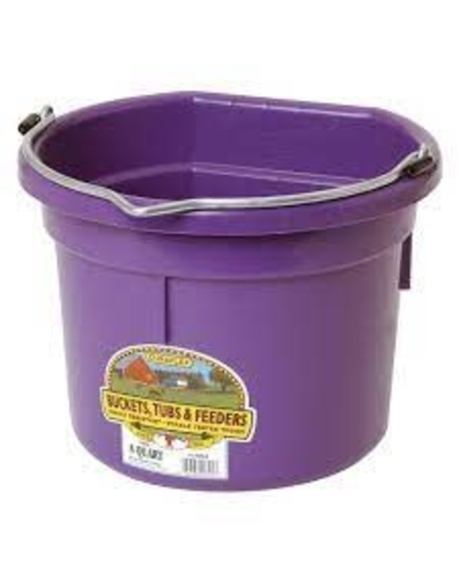 Pail 8qt Plastic Flat Back Bucket - Purple - 115-491