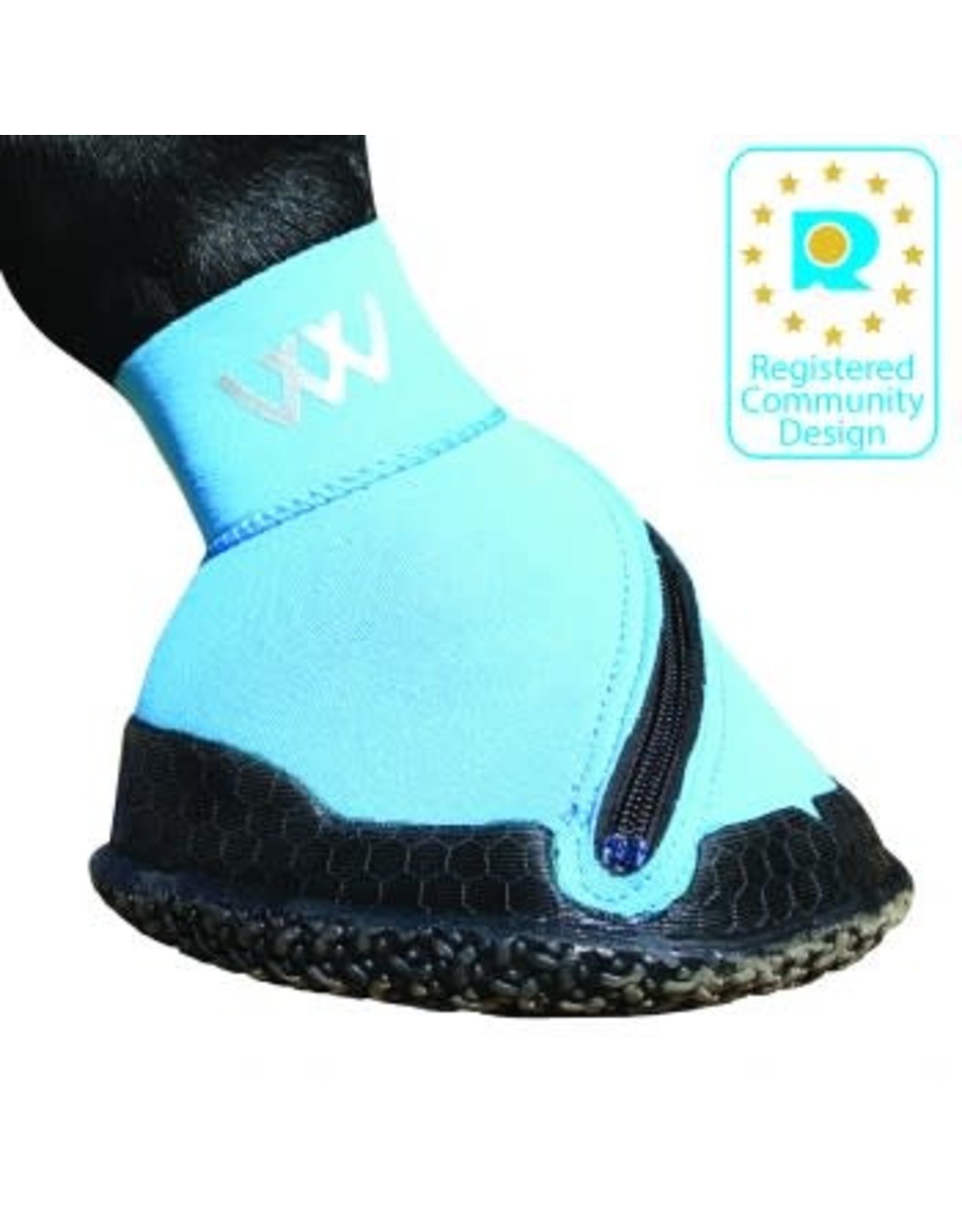 Foot care boot- Fabric w/zipper- Turquoise Size 4 WB0063-blue-H$