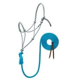 HALT* ST, Rope Halter with Lead, White/Brown/Turquoise/Tan 35-9515-T39 *9999P
