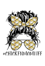 T-shirt- Chicken mom life-grey- X-Large