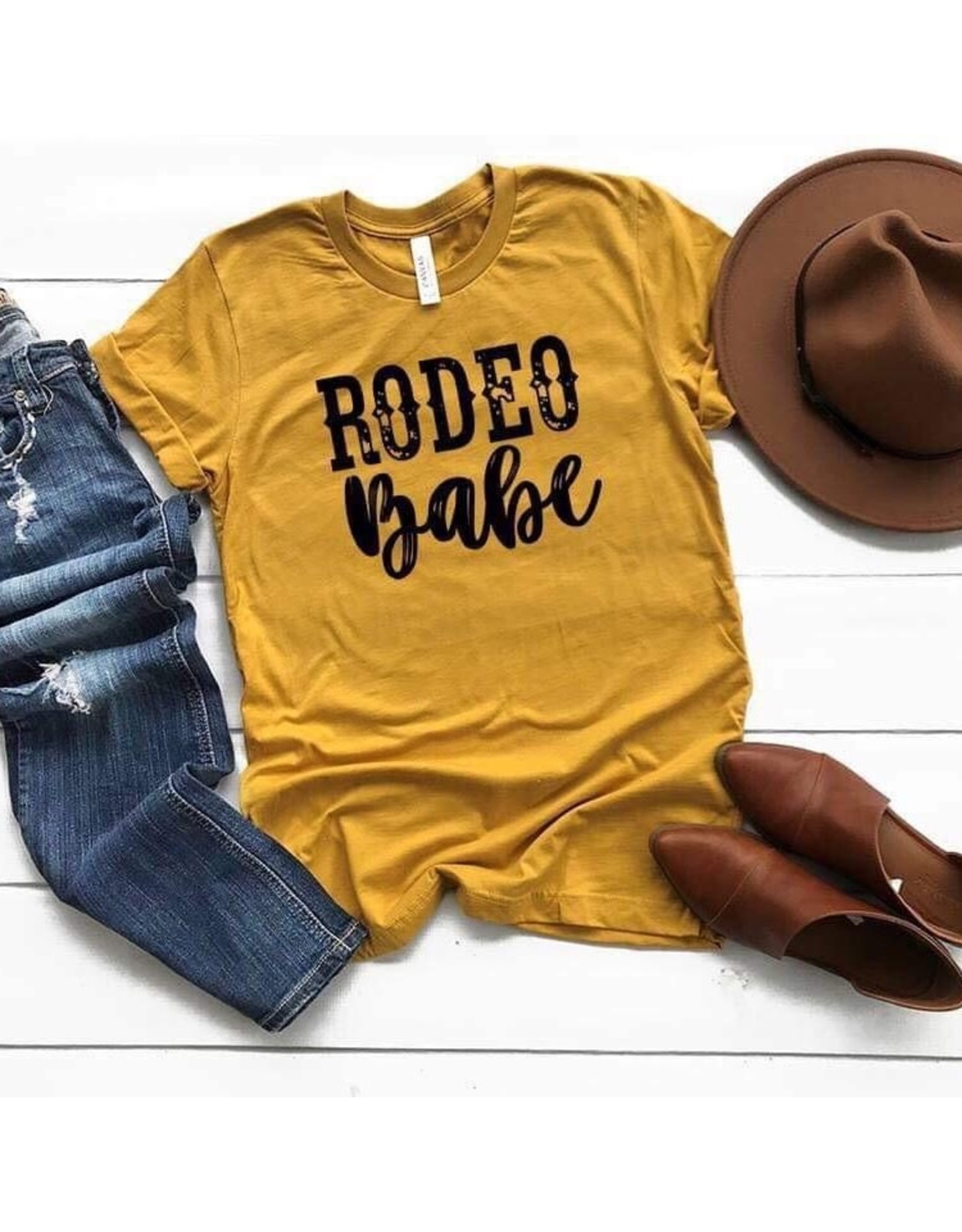 T-shirt- rodeo babe-Rust- Large