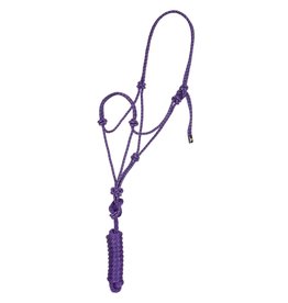 Economy Mountain Rope Halter w/ Lead - Regular - Purple/White - 292984-06