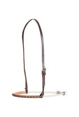 Single Rope Noseband - Harness Leather w/Black Lace- CR/NB100SRLCLBK